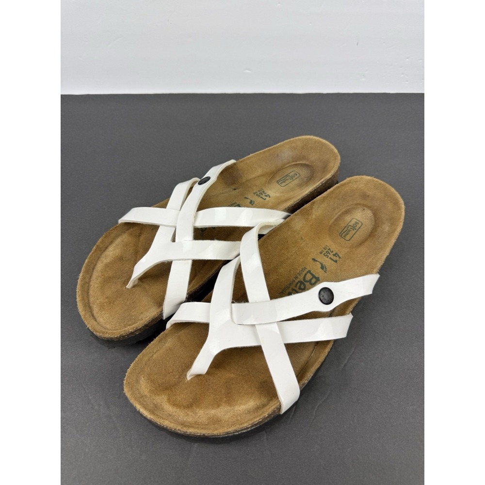 Birkenstock Betula Sandals 10 White Criss Cross Strappy Boho Hippie Women Shoes